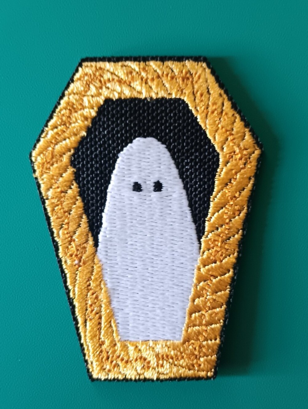 Glow In The Dark Ghost Framed Portrait Embroidered Iron On Jacket Patch Applique